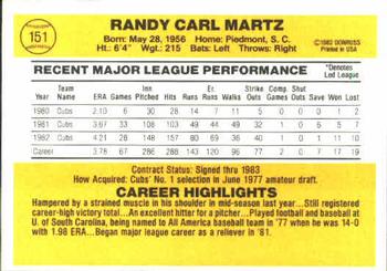 Randy Martz  baseball card collectible - Main Image 2