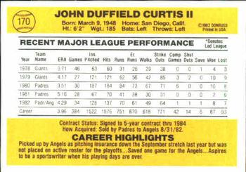 John Curtis  baseball card collectible - Main Image 2