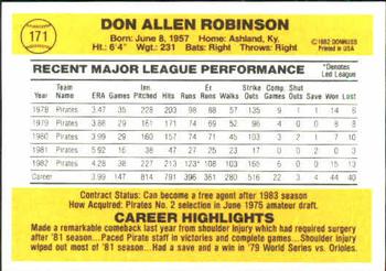 Don Robinson  baseball card collectible - Main Image 2