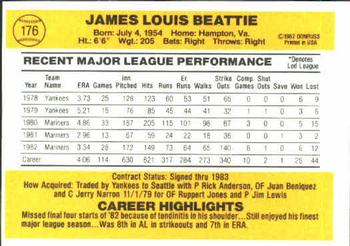Jim Beattie  baseball card collectible - Main Image 2