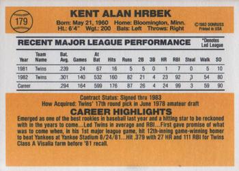 Kent Hrbek  baseball card collectible - Main Image 2