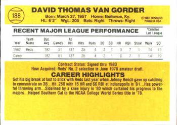 Dave Van Gorder  baseball card collectible - Main Image 2