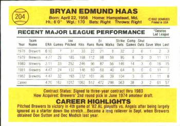 Moose Haas  baseball card collectible - Main Image 2