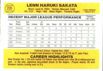 Lenn Sakata  baseball card collectible - Main Image 2