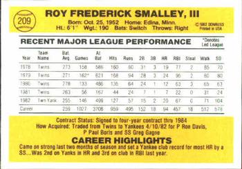 Roy Smalley  baseball card collectible - Main Image 2