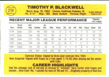 Tim Blackwell  baseball card collectible - Main Image 2