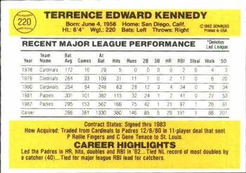 Terry Kennedy  baseball card collectible - Main Image 2