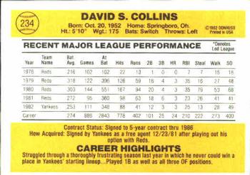 Dave Collins  baseball card collectible - Main Image 2