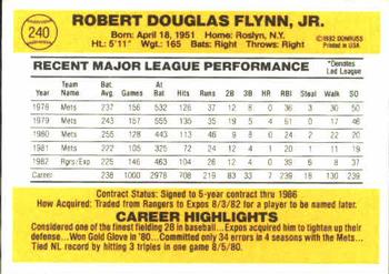 Doug Flynn  baseball card collectible - Main Image 2