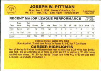 Joe Pittman  baseball card collectible - Main Image 2