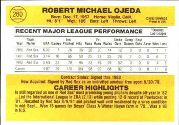 Bob Ojeda  baseball card collectible - Main Image 2