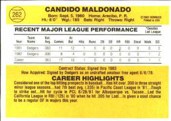 Candy Maldonado  baseball card collectible - Main Image 2