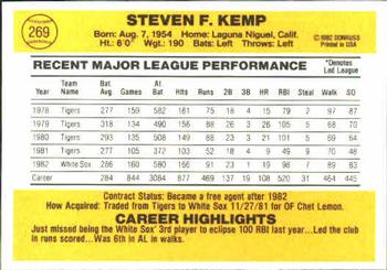 Steve Kemp  baseball card collectible - Main Image 2