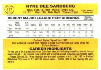 Ryne Sandberg  baseball card collectible - Main Image 2
