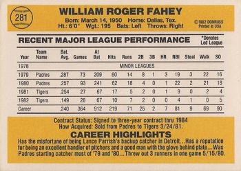 Bill Fahey  baseball card collectible - Main Image 2