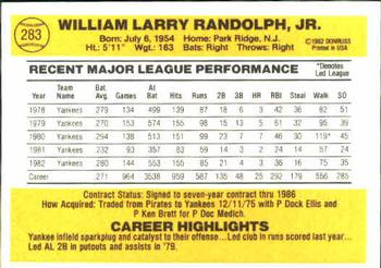 Willie Randolph  baseball card collectible - Main Image 2