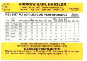 Andy Hassler  baseball card collectible - Main Image 2