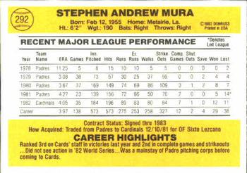 Steve Mura  baseball card collectible - Main Image 2
