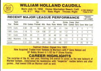 Bill Caudill  baseball card collectible - Main Image 2