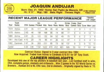 Joaquin Andujar  baseball card collectible - Main Image 2