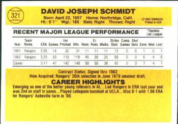 Dave Schmidt  baseball card collectible - Main Image 2