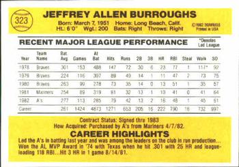 Jeff Burroughs  baseball card collectible - Main Image 2