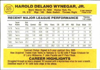 Butch Wynegar  baseball card collectible - Main Image 2