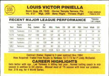 Lou Piniella  baseball card collectible - Main Image 2