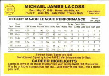 Mike LaCoss  baseball card collectible - Main Image 2