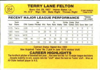 Terry Felton  baseball card collectible - Main Image 2