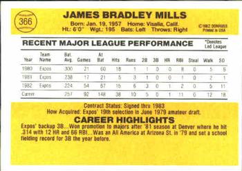 Brad Mills  baseball card collectible - Main Image 2