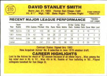 Dave Smith  baseball card collectible - Main Image 2