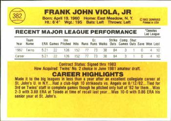 Frank Viola  baseball card collectible - Main Image 2