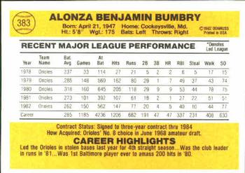 Al Bumbry  baseball card collectible - Main Image 2