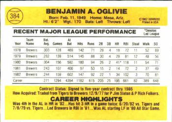 Ben Oglivie  baseball card collectible - Main Image 2