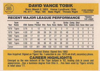 Dave Tobik  baseball card collectible - Main Image 2