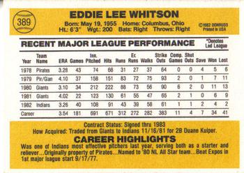 Ed Whitson  baseball card collectible - Main Image 2