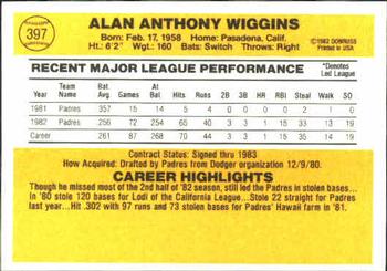 Alan Wiggins  baseball card collectible - Main Image 2