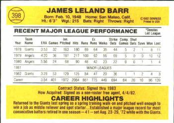 Jim Barr  baseball card collectible - Main Image 2