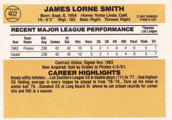 Jimmy Smith  baseball card collectible - Main Image 2