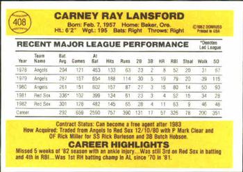 Carney Lansford  baseball card collectible - Main Image 2