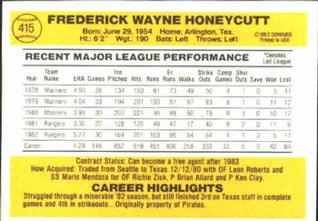 Rick Honeycutt  baseball card collectible - Main Image 2