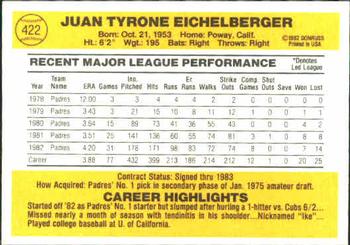Juan Eichelberger  baseball card collectible - Main Image 2