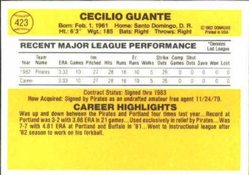 Cecilio Guante  baseball card collectible - Main Image 2