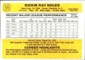 Dickie Noles  baseball card collectible - Main Image 2
