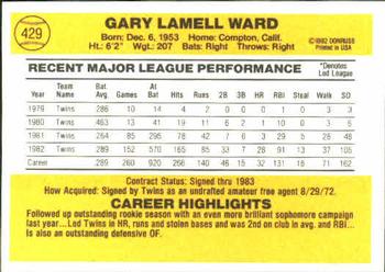 Gary Ward  baseball card collectible - Main Image 2