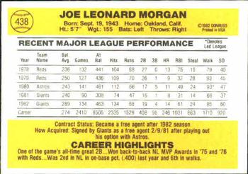 Joe Morgan  baseball card collectible - Main Image 2