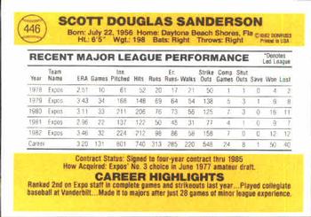 Scott Sanderson  baseball card collectible - Main Image 2