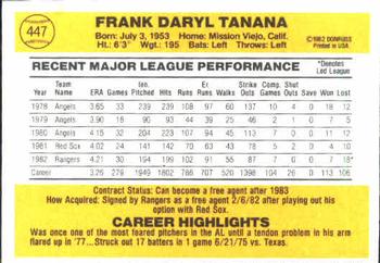 Frank Tanana  baseball card collectible - Main Image 2