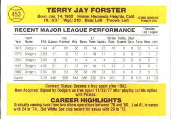 Terry Forster  baseball card collectible - Main Image 2
